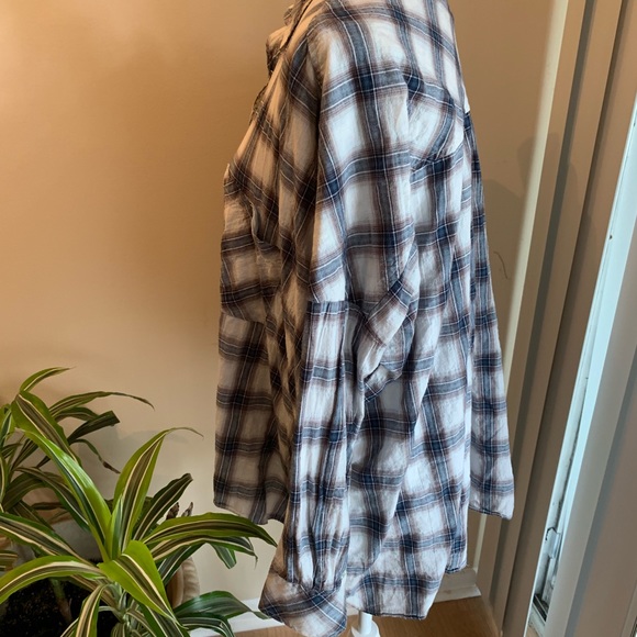 Free People Plaid Buttondown - Picture 5 of 8